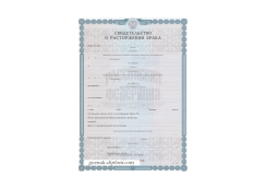 Свидетельство о разводе  года